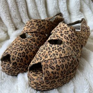 Leopard print sandals